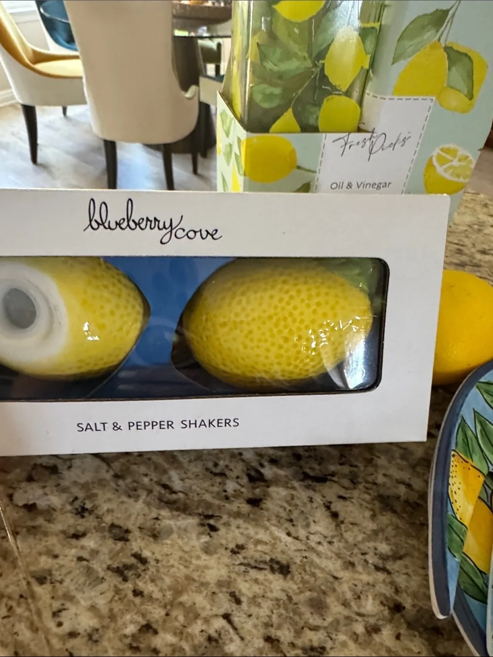 Lemon Ceramic Salad Servers - Yellow